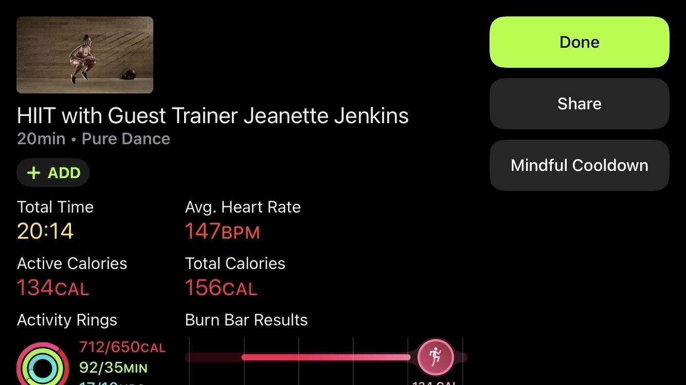 Apple Fitness+ shows that I'm top of the pack. 