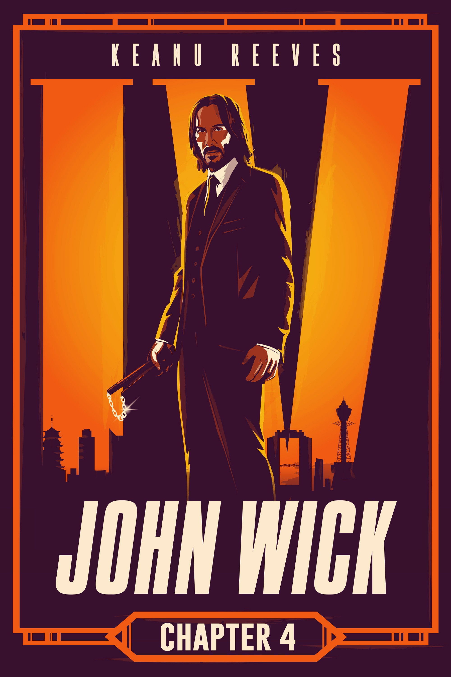 John Wick holding an axe